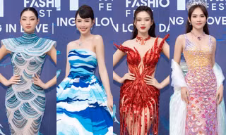 “Công chúa biển cả” Thùy Tiên đọ sắc cùng “nữ hoàng lửa” Đỗ Thị Hà trên thảm đỏ