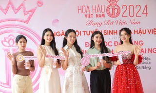 Hoa hậu Thanh Thủy cổ vũ thí sinh dự Ngày hội Tuyển sinh Hoa hậu Việt Nam 2024