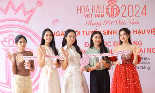 Hoa hậu Thanh Thủy cổ vũ thí sinh dự Ngày hội Tuyển sinh Hoa hậu Việt Nam 2024