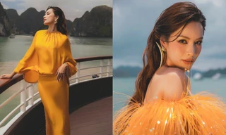 Hoa hậu Lê Hoàng Phương tỏa sáng trong bộ ảnh thời trang chụp tại vịnh Hạ Long