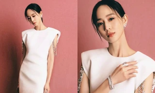 Trương Quân Ninh (Như Ý Truyện) diện trang phục của NTK Việt dự liên hoan phim