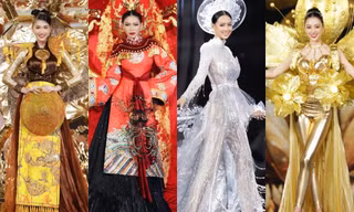 Miss Grand Vietnam 2022: Nam Em và dàn Hoa - Á hậu trình diễn trang phục dân tộc đẹp mãn nhãn
