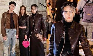 Duy Khánh Zhou Zhou diện váy, ngồi hàng ghế đầu tại show diễn thời trang ở Mỹ