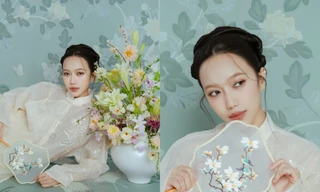 "Chị đẹp" Diệu Nhi thướt tha với áo dài, hứa hẹn năng suất hơn trong năm mới