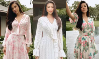 Á hậu Kim Duyên làm nàng thơ mùa Xuân trong BST mới của NTK Lê Thanh Hòa