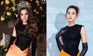 Màn "đụng hàng" đỉnh cao của Hoa hậu Đỗ Thị Hà và Miss Grand Luciana Fuster