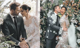 Ngắm bộ ảnh cưới của Minh Tú: Chú rể đẹp trai như tài tử, cô dâu chuẩn siêu mẫu