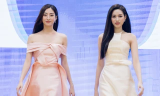 Đỗ Thị Hà và Lương Thùy Linh đọ trình catwalk điêu luyện, khoe chân dài miên man