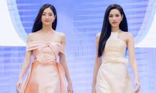Đỗ Thị Hà và Lương Thùy Linh đọ trình catwalk điêu luyện, khoe chân dài miên man