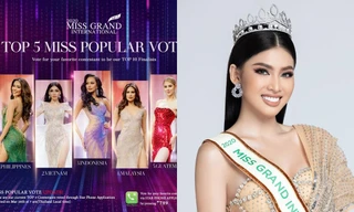 Sau Bán kết, Ngọc Thảo giành vị trí thứ 2 trên BXH bình chọn của Miss Grand International