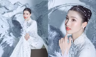 Trang phục dân tộc dự thi Hoa hậu Quốc tế của Phương Nhi mang phong cách "thần tiên tỷ tỷ"
