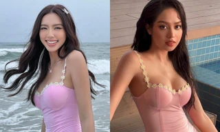 Lại "đụng hàng" áo tắm với đàn chị Thùy Tiên, Hoa hậu Thanh Thủy có được khen như lần đầu?
