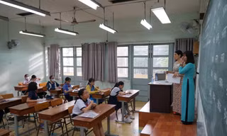 1 'chọi' 12 tranh suất vào lớp 6 trường THCS -THPT Trần Đại Nghĩa 