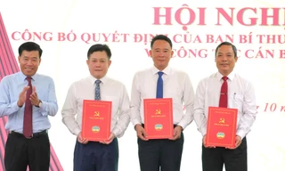 Điều động, bổ nhiệm nhân sự chủ chốt 4 tỉnh, thành phía Nam