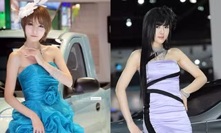 Mỹ nhân xứ Hàn đẹp hút hồn bên xe hơi