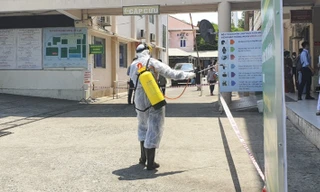 Khử khuẩn tại bệnh viện Lê Lợi- TP Vũng Tàu ngày 27.3