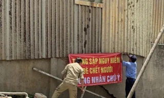 Nữ bảo vệ bị ném vỡ đầu khi phản ứng chủ đầu tư thi công gây nứt nhà công ty