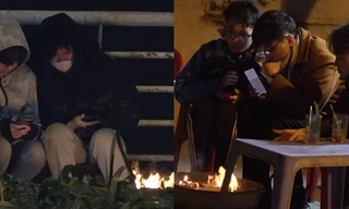 Giới trẻ Hà thành xích lại gần nhau, cùng uống trà đốt lửa sưởi ấm ngày lạnh