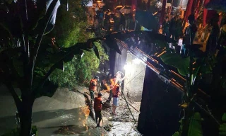 Các lực lượng chức năng tỉnh Cao Bằng nỗ lực tìm kiếm, đến nay đã thấy tất cả 4 nạn nhân -Ảnh: BP