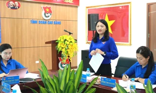 Quang cảnh làm việc giữa Trung ương Đoàn và Tỉnh Đoàn Cao Bằng