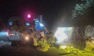 Hiện trường vụ tai nạn.