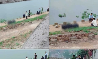 Hình ảnh sự việc đuối nước trên sông Kỳ Cùng.