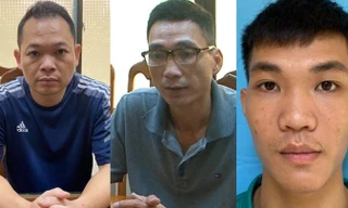 Ba đối tượng khai nhận hành vi buôn bán người tại cơ quan công an Lạng Sơn -Ảnh: TL