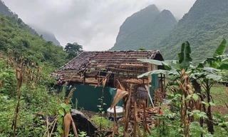 Hiện trường đá lăn. Ảnh: CB