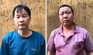 Hai đối tượng Triệu Đức Vạn và Lâm Văn Ban -Ảnh: TL