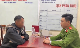 Ông V khai nhận hành vi tại cơ quan công an. 