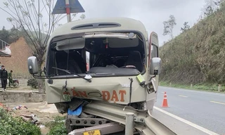 Hiện trường vụ tai nạn. 