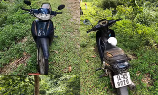 Hình ảnh xe máy để ven đường, nghi của người xấu số.