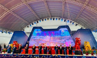 Nghi thức khởi công dự án quần thể khu sinh thái, cáp treo Mẫu Sơn -Ảnh: Duy Chiến