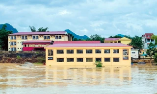 Nhiều cơ sở trường học ở Bắc Kạn bị ảnh hưởng bởi bão lũ. 