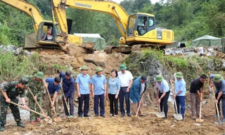 Khởi công xây dựng khu tái định cư ở Nguyên Bình, tỉnh Cao Bằng (ảnh: T.H)