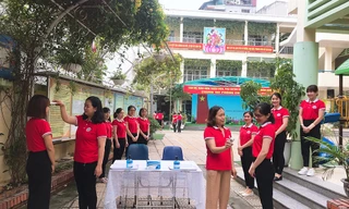 Thầy cô tập dượt trước khi đón trẻ mầm non, tiểu học trở lại trường