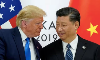 Chủ tịch Trung Quốc Tập Cận Bình trong cuộc gặp ông Trump năm 2019. (Ảnh: Reuters)