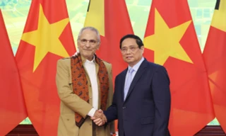 Thủ tướng Phạm Minh Chính trong cuộc gặp Tổng thống Jose Ramos-Horta ngày 2/8. (Ảnh: Nhật Minh)