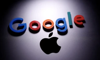 Logo của Google và Apple. (Ảnh: Reuters)