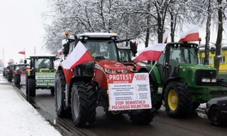 Nông dân Ba Lan biểu tình ở khu vực biên giới giáp Ukraine. (Ảnh: Reuters)