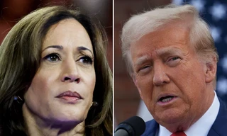 Hai ứng viên tổng thống Mỹ Kamala Harris và Donald Trump. (Ảnh: AP)