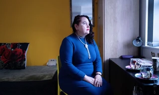 Bà Mila Panchenko là một người tị nạn đang sống tạm ở Hatfield, Anh. (Ảnh: Reuters)