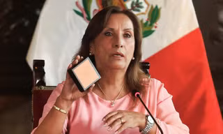 Tổng thống Peru Dina Boluarte. (Ảnh: Reuters)