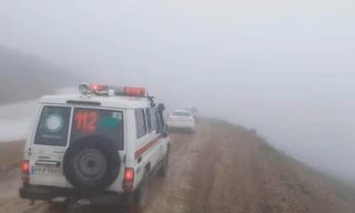 Sương mù dày đặc ở khu vực tìm kiếm chiếc trực thăng chở Tổng thống Iran. (Ảnh: Reuters)