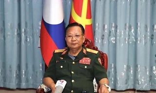 Đại tướng Chansamone Chanyalath, Phó Thủ tướng, Bộ trưởng Bộ Quốc phòng Lào. (Ảnh: KLP)