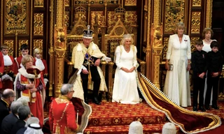 Vua Charles III và Hoàng hậu Camilla tại lễ khai mạc Quốc hội mới của Anh ngày 17/7