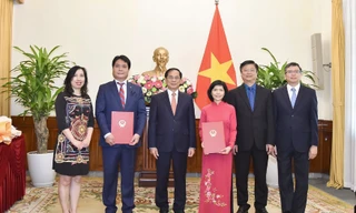 Lễ trao quyết định ngày 22/4. (Ảnh: baoquocte)