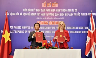 Ngày 11/12/2020, Bộ trưởng Bộ Công Thương Trần Tuấn Anh và Bộ trưởng Thương mại quốc tế Elizabeth Truss đã ký Biên bản kết thúc đàm phán UKVFTA