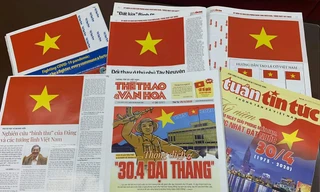 Một loạt tờ báo in tại Việt Nam sẽ cùng tham gia chương trình kỷ niệm 45 năm giải phóng Miền Nam - thống nhất đất nước bằng cách tạo lá cờ Tổ quốc bằng trang báo in