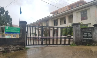 Gia Lai phong tỏa trụ sở UBND phường Tây Sơn. Ảnh: Vĩnh Yên